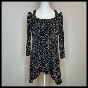 J & JL Fashion Black Tunic Top M
